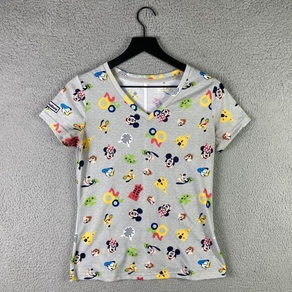 Disney Parks Shirt Womens Small Mickey Mouse 2020 Tee Grey Short Sleeve Walt Top - Picture 3 of 8